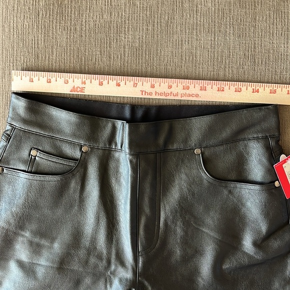 NWT Spanx leather look Slim Straight pants size Large and Tall - Picture 11 of 11